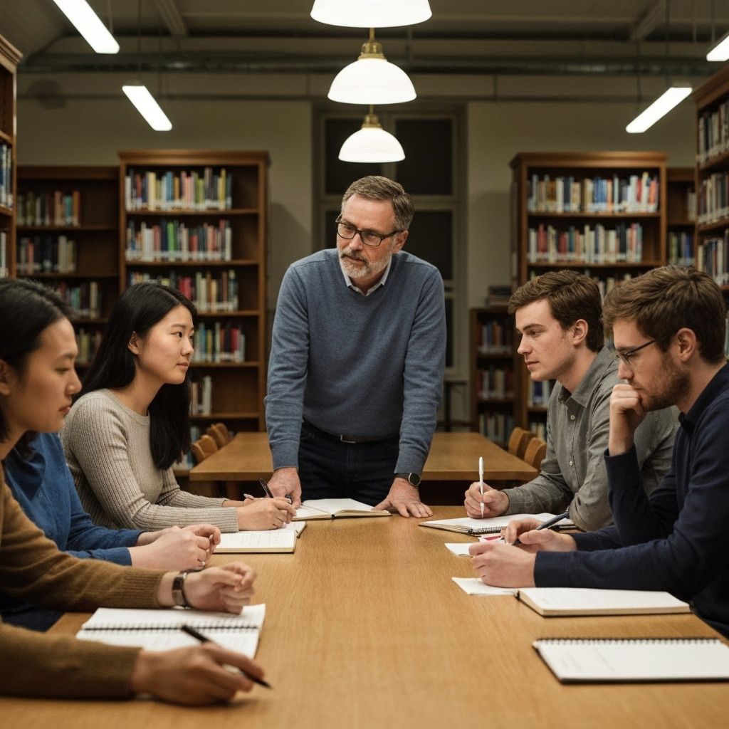 大学院のセミナーでディスカッションする学生たち