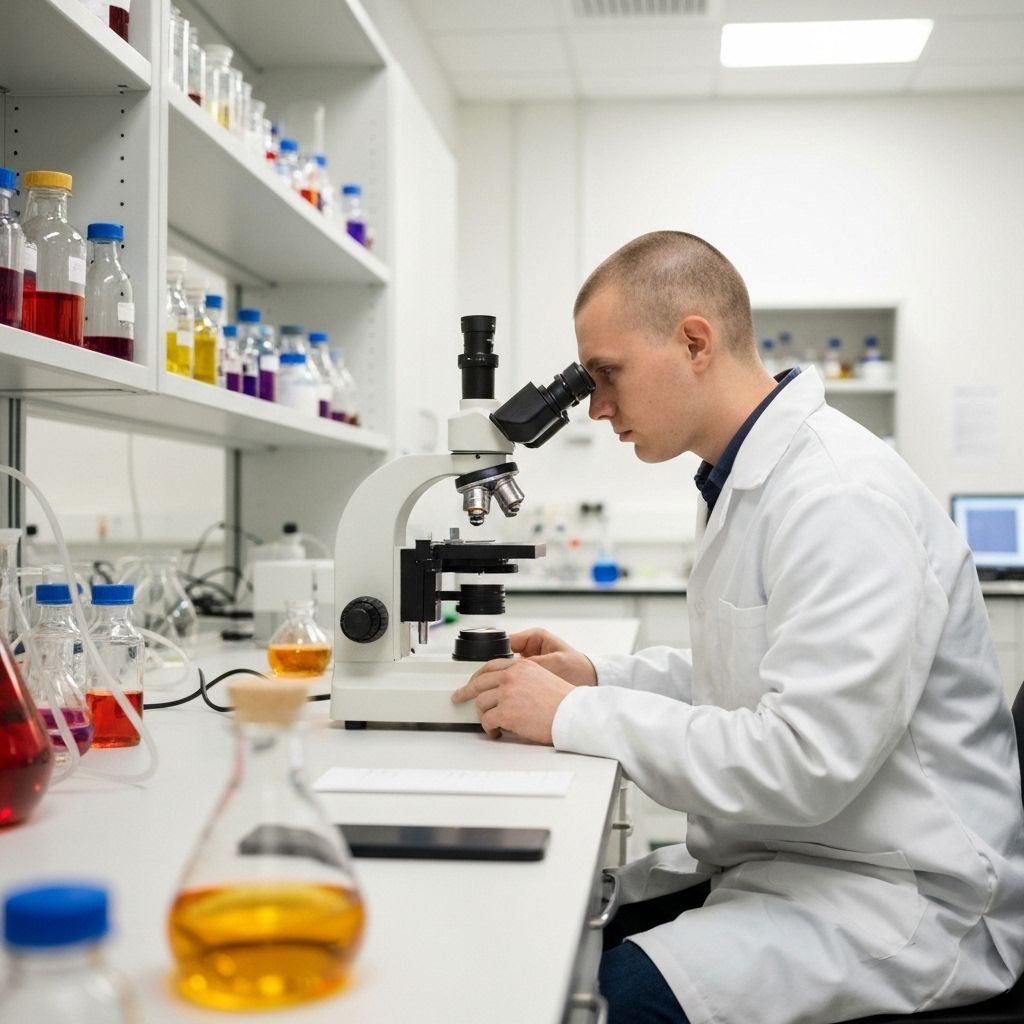 博士課程の学生が研究を行う様子